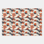 Rot und Schwarz Japandi Oriental Geschenkpapier Set (Vorderseite 2)