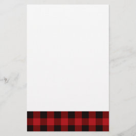 Rot und schwarz kariert briefpapier