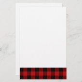 Rot und schwarz kariert briefpapier (Vorne/Hinten)