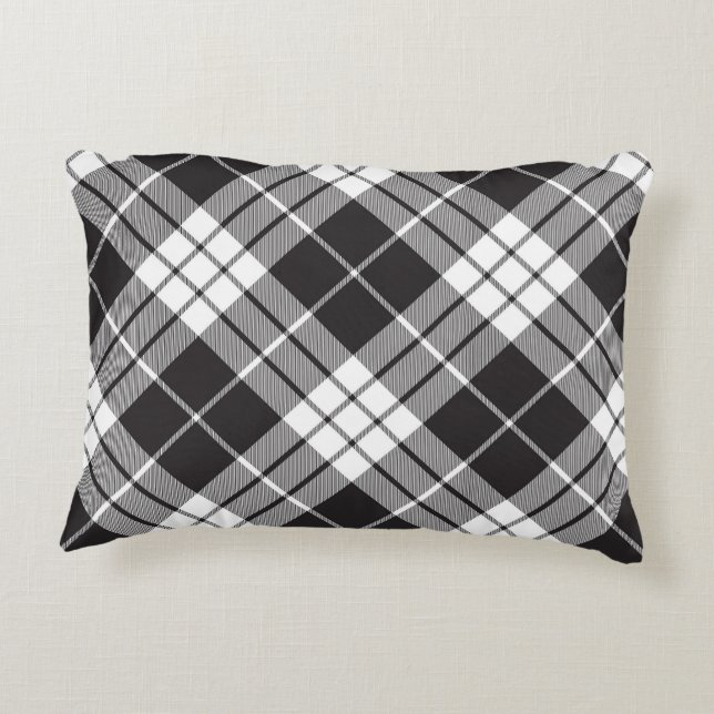 Rot und Schwarz Kariert Buffalo Karo Pattern Dekokissen (Rückseite)