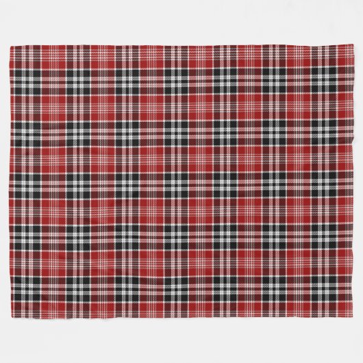 Rot und Schwarz Kariert Buffalo Karo Pattern Fleecedecke (Vorderseite (Horizontal))