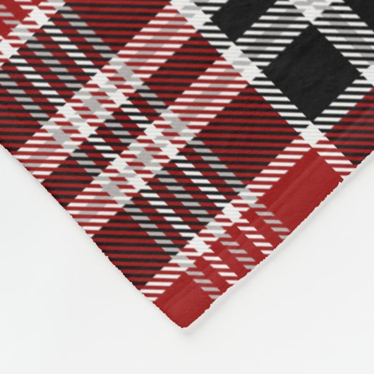 Rot und Schwarz Kariert Buffalo Karo Pattern Fleecedecke (Ecke)