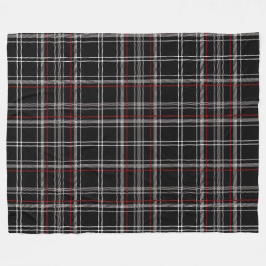 Rot und Schwarz Kariert Buffalo Karo Pattern Fleecedecke (Vorderseite (Horizontal))