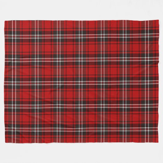 Rot und Schwarz Kariert Buffalo Karo Pattern Fleecedecke (Vorderseite (Horizontal))