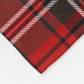 Rot und Schwarz Kariert Buffalo Karo Pattern Fleecedecke (Ecke)