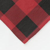 Rot und Schwarz Kariert Buffalo Karo Pattern Fleecedecke (Ecke)