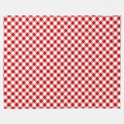Rot und Schwarz Kariert Buffalo Karo Pattern Fleecedecke (Vorderseite (Horizontal))