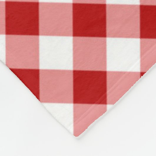 Rot und Schwarz Kariert Buffalo Karo Pattern Fleecedecke (Ecke)