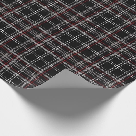Rot und Schwarz Kariert Buffalo Karo Pattern Geschenkpapier (Ecke)