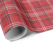 Rot und Schwarz Kariert Buffalo Karo Pattern Geschenkpapier (Rolleneckpunkt)