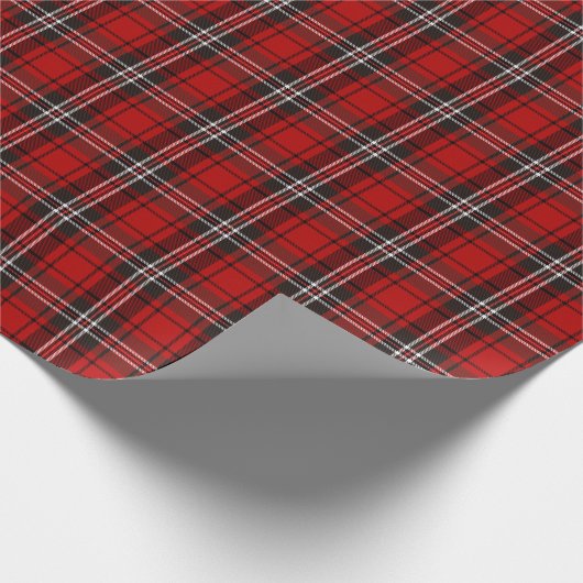 Rot und Schwarz Kariert Buffalo Karo Pattern Geschenkpapier (Ecke)