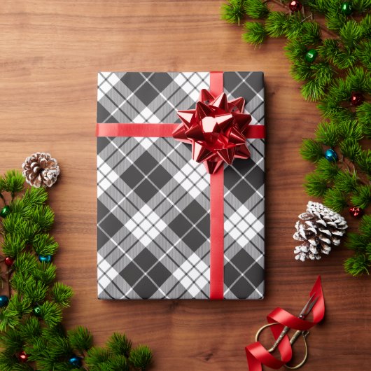 Rot und Schwarz Kariert Buffalo Karo Pattern Geschenkpapier (Feiertagsgeschenk)
