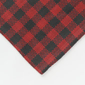 Rot und Schwarz kariert gemustert Fleecedecke (Ecke)