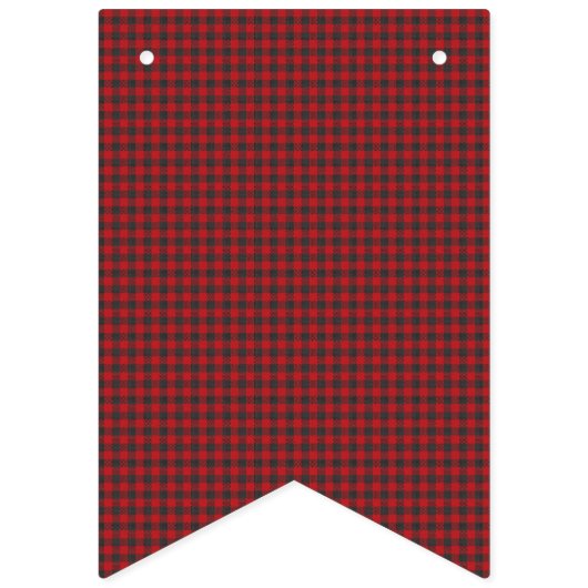 Rot und Schwarz Kariert geprüft. Wimpelkette (Zweite Fahne)