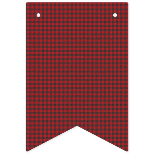 Rot und Schwarz Kariert geprüft. Wimpelkette (Dritte Fahne)