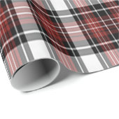 Rot und Schwarz Kariert Geschenkpapier (Rolleneckpunkt)