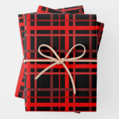 Rot und Schwarz Kariert Geschenkpapier Set (Beispiel)