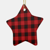 Rot und schwarz kariert keramik ornament (Links)