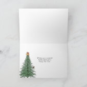 Rot und Schwarz kariert mit Weihnachtsbeleuchtung Karte (Innenseite)