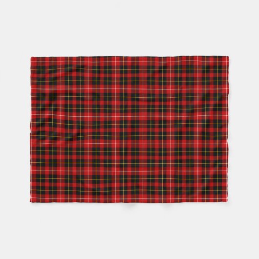 Rot und Schwarz Kariert O'Connell Tartan Fleecedecke (Vorderseite (Horizontal))