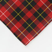 Rot und Schwarz Kariert O'Connell Tartan Fleecedecke (Ecke)