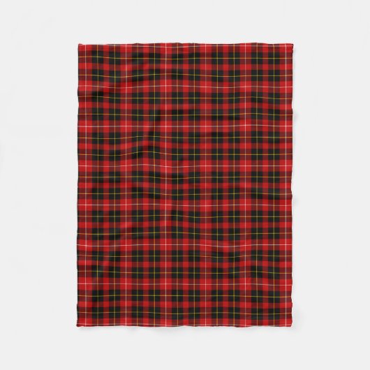 Rot und Schwarz Kariert O'Connell Tartan Fleecedecke (Vorderseite)