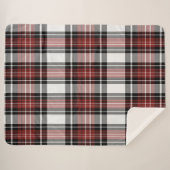 Rot und Schwarz Kariert Sherpadecke (Vorderseite (Horizontal))