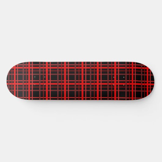Rot und Schwarz Kariert Skateboard (Horizontal)
