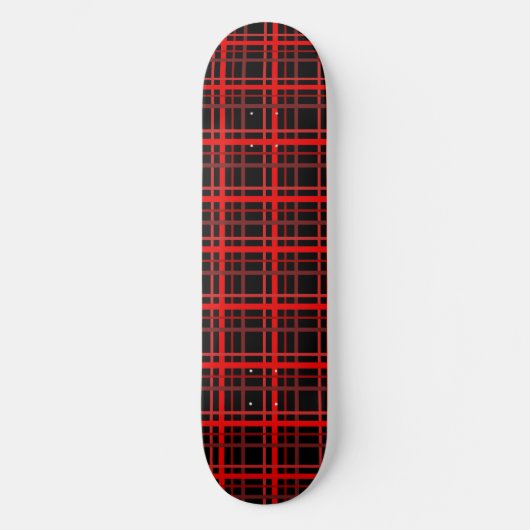Rot und Schwarz Kariert Skateboard (Vorderseite)