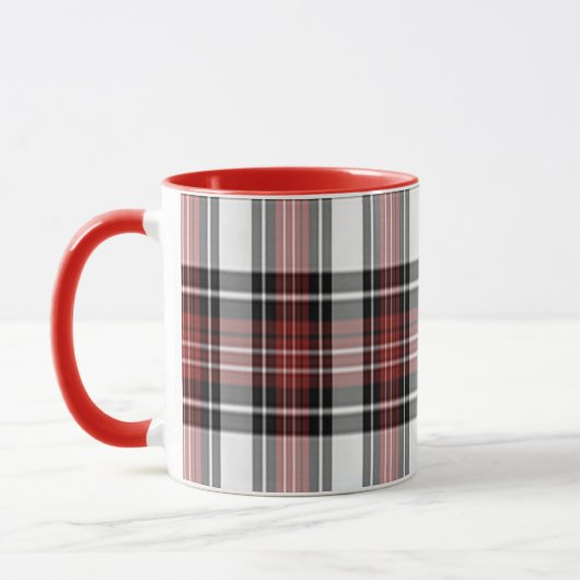 Rot und Schwarz Kariert Tasse (Links)