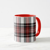 Rot und Schwarz Kariert Tasse (VorderseiteRechts)