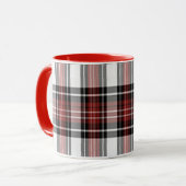 Rot und Schwarz Kariert Tasse (Vorderseite Links)