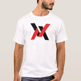 Rot und Schwarz Klassisch Minimales Buchstabe VA T-Shirt