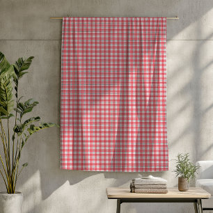 Rot und Schwarz - klassischer Tartan-Stil Fleecedecke