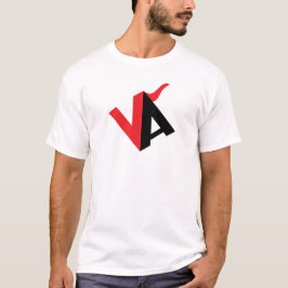Rot und Schwarz Klassisches Minimal Buchstabe VA M T-Shirt