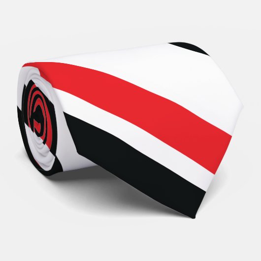 Rot und Schwarz Krawatte (Gerollt)