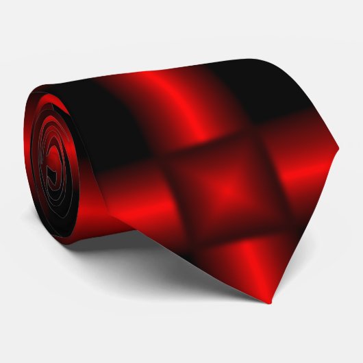 Rot und Schwarz Krawatte (Gerollt)