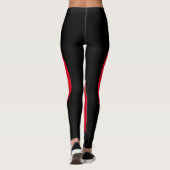 Rot und Schwarz Leggings (Rückseite)