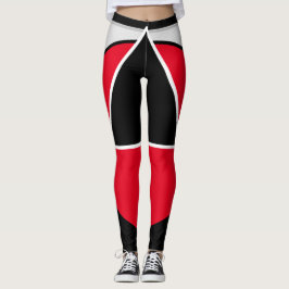 Rot und Schwarz Leggings