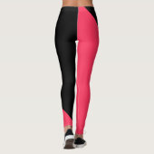 Rot und Schwarz Leggings (Rückseite)