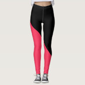 Rot und Schwarz Leggings (Vorderseite)