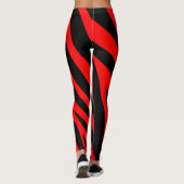 Rot und Schwarz Leggings (Rückseite)