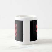 Rot und Schwarz Löwenampant Kaffeetasse (Mittel)