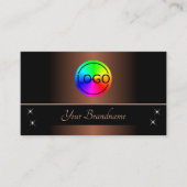 Rot und schwarz mit Beruflichem Logo Visitenkarte (Vorderseite)