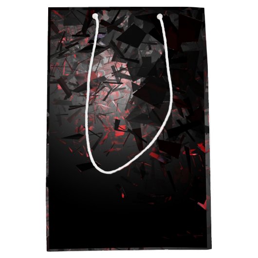 Rot und Schwarz Mittlere Geschenktüte (Vorderseite)