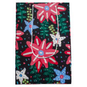 Rot und Schwarz Mittlere Geschenktüte (Rückseite)