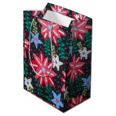 Rot und Schwarz Mittlere Geschenktüte (Rückseite Schrägansicht)