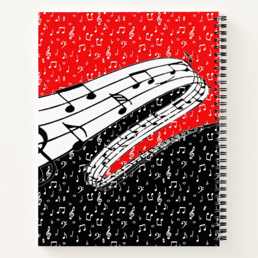 Rot und Schwarz Notizbuch (Rückseite)