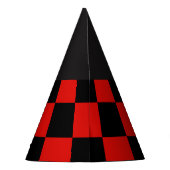 Rot und schwarz partyhütchen (Rückseite)