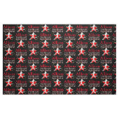 ROT UND SCHWARZ PERSONALISIERTER TRACK STAR FABRIK STOFF (Fat Quarter (45,7 x 55,9 cm))